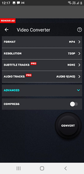 Select output format